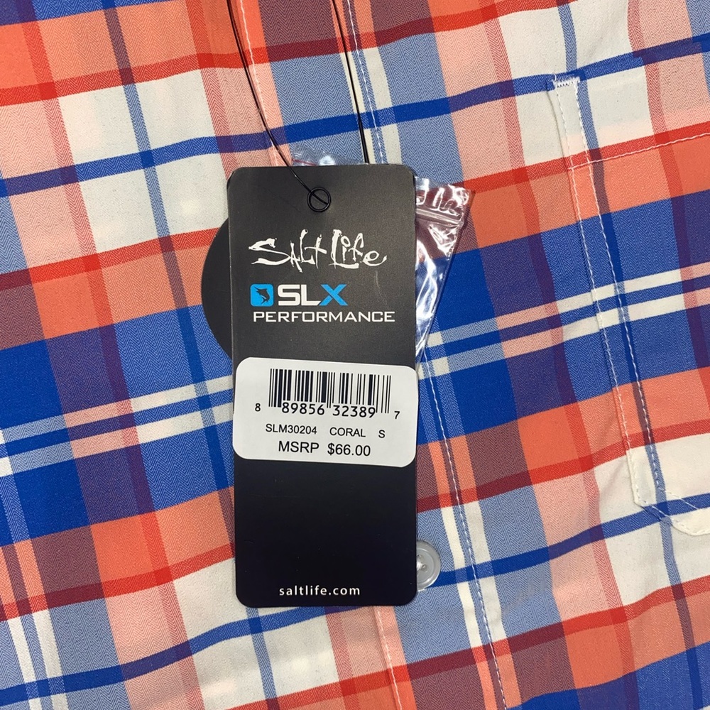 Salt Life Fishing Shirt Mens Size Small. NEW $66.00 Perfomance
